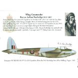 Wg Cdr Branse Burbridge 85 Sqn Battle of Britain signed 10 x 8 Montage photo, with his career