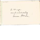 Vintage autograph book, containing 20+ signatures. Some of names included are Lena Horne, Petula