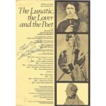 Old Vic Theatre programme The Lunatic the Lover and the Poet 5th Aug 1979 signed by cast member