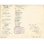 Multiple signed 1939 WW2 photo of the E flight of 26 sqn RAF North Coats, signed on back by 29