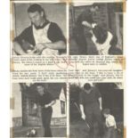 Jimmy Greaves signed 7x6 b/w newspaper article/photo. Some tape marks. Good Condition. All signed