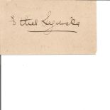 Ethel Liggins Leginska signed vintage card. British pianist, composer, conductor and music educator.