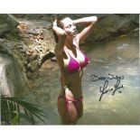 Jessica Jane Clement The Real Hustle hand signed 10x8 photo. This beautiful hand-signed photo