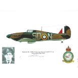 K Lee 501 Sqn Battle of Britain signed 10 x 8 Montage photo, with his career details, WW2 image