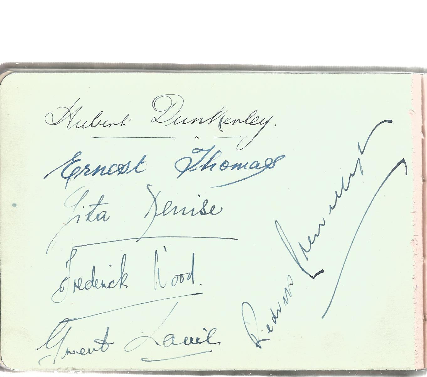 Vintage autograph book containing 45+ signatures. Some of names included are Annie Shelton, Winifred - Image 4 of 6