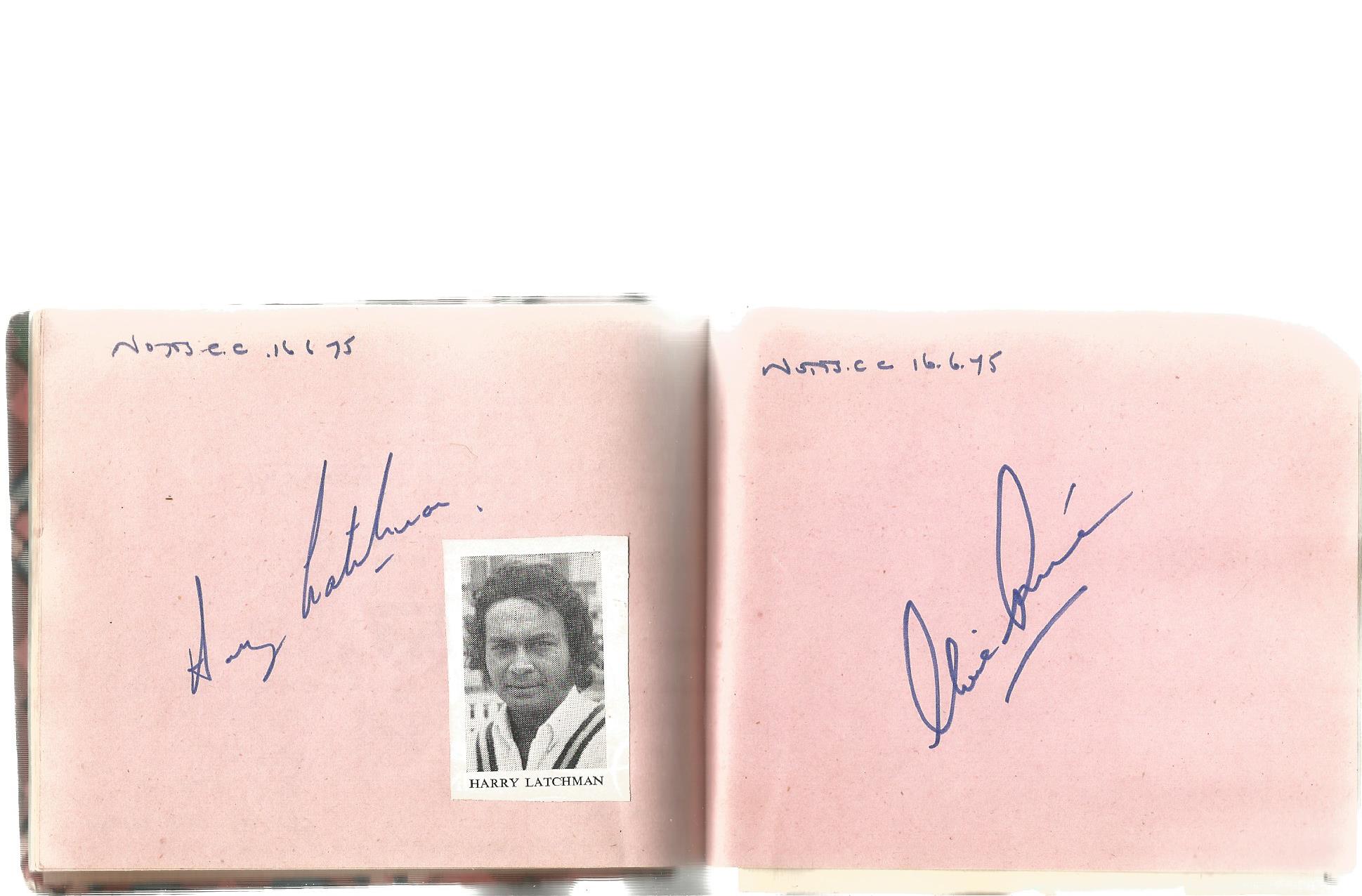 Small cricket autograph book. Many signatures including Collis King, Dereck Murray, Michael Findley, - Image 5 of 6