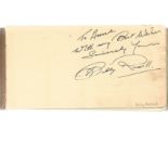 Vintage autograph book containing 50+ signatures. Some of names included are Billy Russell, Arthur