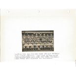 Everton 1955 signed small b/w newspaper photo. Signed by 5 including Ken Rea, Mick Meagon, Tommy