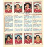 Nottingham Forest 1978 sticker book pages stuck to scrap book page. Signatures include Brian Clough,