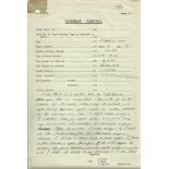 David Edward Lloyd rare Battle of Britain pilot 19 sqn hand written combat report dated 18th