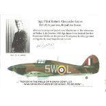 Robert Innes 253 Sqn Battle of Britain signed 10 x 8 Montage photo, with his career details, WW2