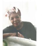 Maya Angelou signed 7x5 colour photo. Comes with Even the stars look lonesome hardback book. Good