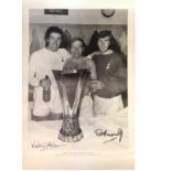 Martin Chivers & Pat Jennings Signed 1972 Tottenham Hotspur 13x20 Photo . Good Condition. All