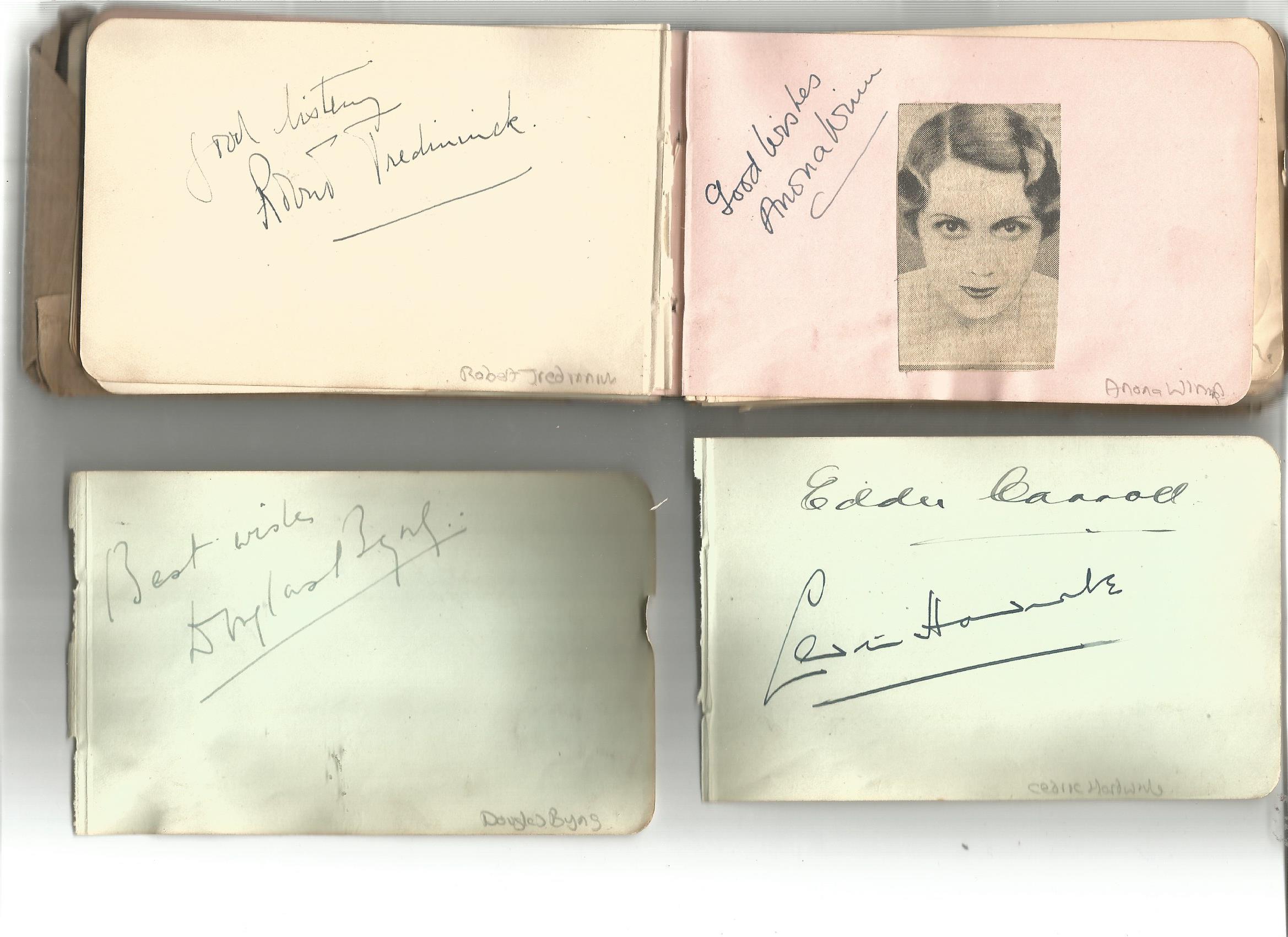 Vintage 1930's autograph book. Contains 65 signatures. Some of names included are John Gielgud, - Image 5 of 6