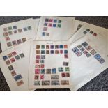 Far East stamp collection 10 album pages 1950s countries include Persia, Egypt, Palestine, Iraq