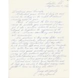 Dambuster Raid veteran Ken Brown handwritten letter 1985 regarding a book and print with