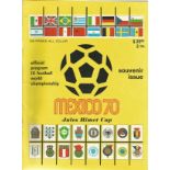 Football Mexico 70 Official 126 page Souvenir program yellow English version signed by the 1970