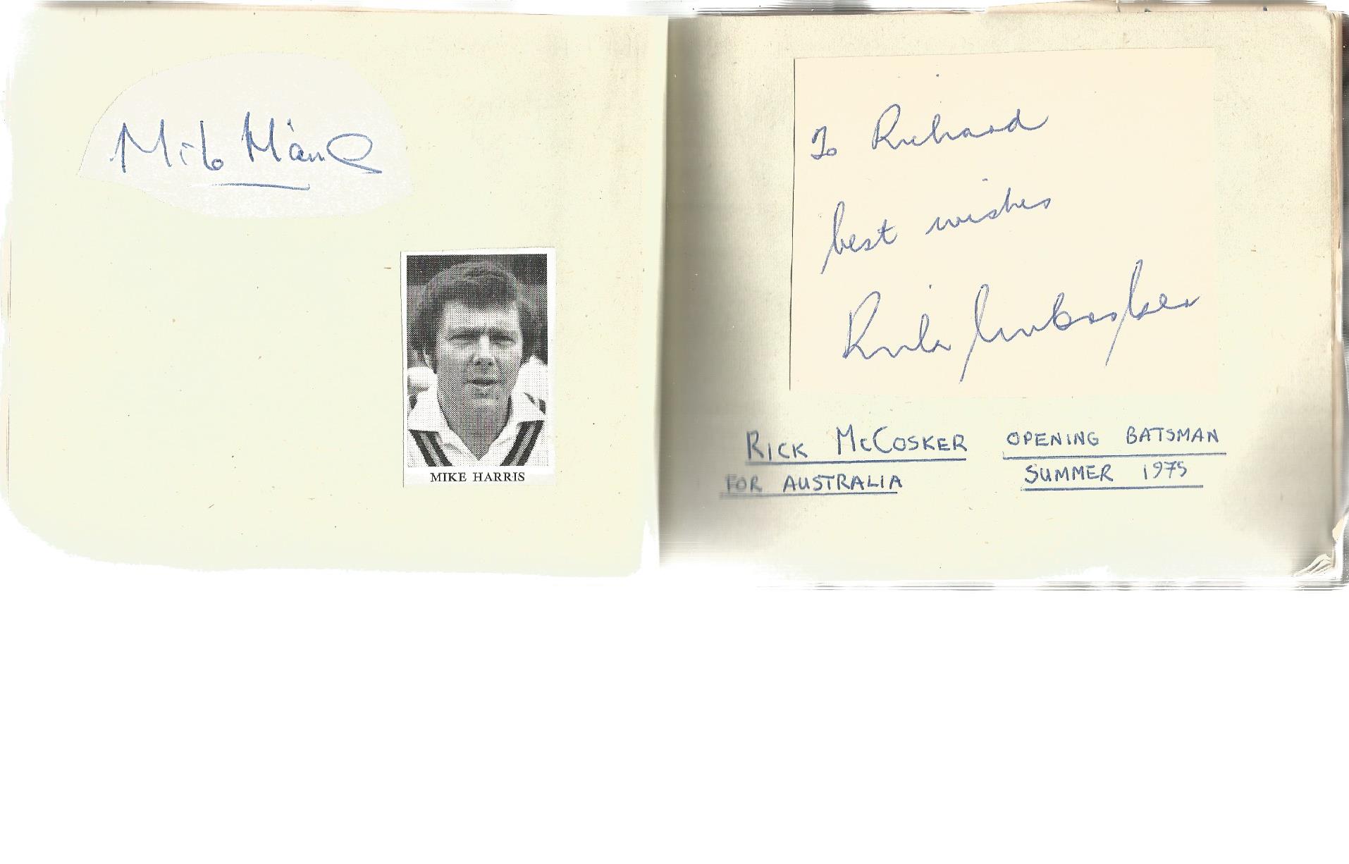 Small cricket autograph book. Many signatures including Collis King, Dereck Murray, Michael Findley, - Image 4 of 6