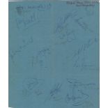 England football team 1979 signed scrapbook page. Signed by 13. Amongst the signatures are Bob