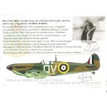 Richard Jones 64 Sqn Battle of Britain signed 10 x 8 Montage photo, with his career details, WW2