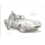 Stirling Moss Formula One Legend Signed Jaguar Print . Good Condition. All signed pieces come with a