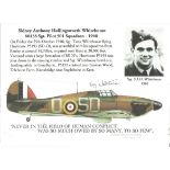 Sidney Whitehouse 501 Sqn Battle of Britain signed 10 x 8 Montage photo, with his career details,