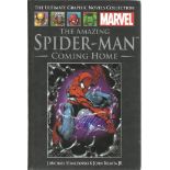 The Amazing Spiderman coming home hardback book signed by J Michael Straczynski and Stan Lee. Good