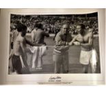 George Cohen Signed 1966 England V Argentina 14x20 Photo . Good Condition. All signed pieces come