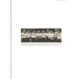 England v Ireland 1955 signed b/w newspaper photo. Signed by 6 including Wright, Hall, Dickinson,