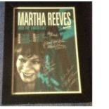 Martha Reeves and the Vandellas signed Synergy Green concert date poster, Martha is dedicated to