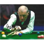 Steve Davis Signed Snooker 8x10 Photo . Good Condition. All signed pieces come with a Certificate of