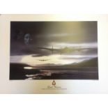 Dambuster World War Two print 17x23 approx titled Great Warrior by the artist P.E Holland. A tribute