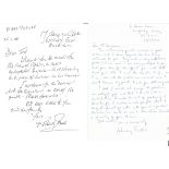 Battle of Britain collection of handwritten letters to BOB historian Ted Sergison. Includes pilots