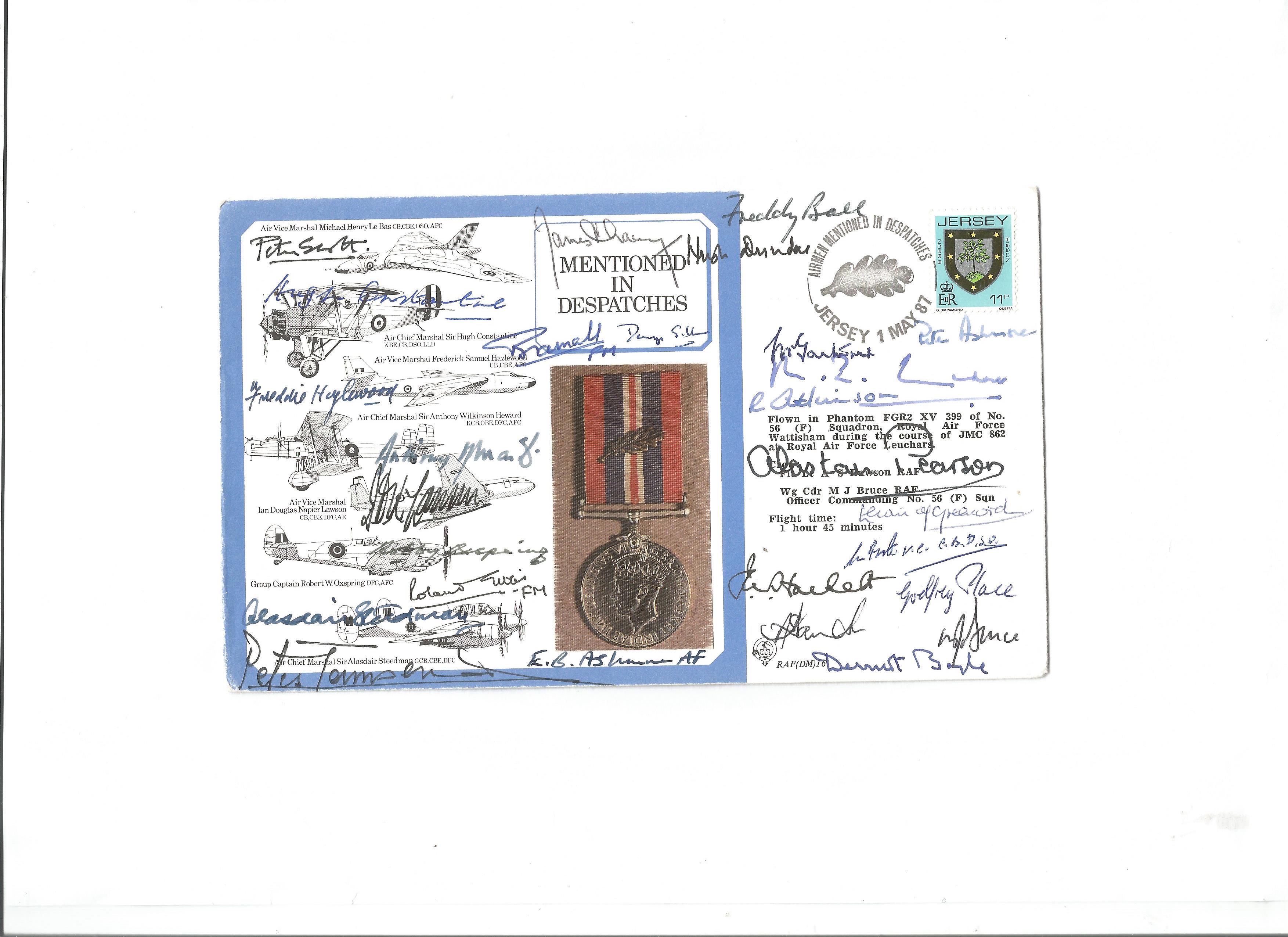 WW2 Award Mentioned in Dispatches cover signed by 24 WW2 MD medal winners. Includes Foote VC,