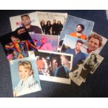 Signed TV Music collection. Includes Tommy Steele and Phyllis Calvert and colour magazine photo