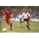 Football Autographed 12 x 8 photo, depicting Manchester United winger David Mccreery in a race for