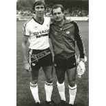 Football Autographed 12 x 8 photo, depicting Manchester United's Arnold Muhren and Ray Wilkins