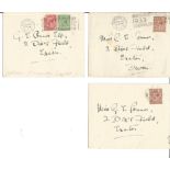 Actress Margaretta Scott collection of three handwritten letters with mailing envelopes from 1933,