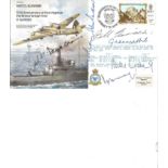 Multi-signed Bristol Blenheim cover. Signed by Tony Luck, David Gower, Eric Bedser, Alec Bedser,