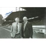 Football Autographed 12 x 8 photo, depicting Manchester United manager Tommy Docherty and former