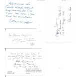 Battle of Britain collection of pilot signed notes and letters to BOB historian Ted Sergison.