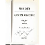 Cricket Robin Smith hardback book titled Quest for Number One signed on the inside title page by the