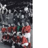 Colorized Photo 12 X 8, Depicting A Montage Of Images Relating To Manchester United's Memorable 4-