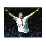 Football Wayne Rooney signed 10x12 mounted colour photo pictured celebrating while playing for