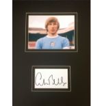 Football Colin Bell 16x12 mounted signature piece includes colour photo and signed album page of