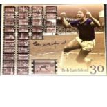 Football Bob Latchford 12x16 colour enhanced montage photo commemorating his 30 goal season while at