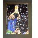 Football Gennaro Gattuso 20x16 mounted colour photo picture celebrating after Italy winning the