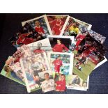 Football Liverpool collection includes over 20 signatures of players from the past decades