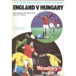 Football England v Hungary vintage programme friendly international 24th May 1978. Good condition