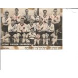 Football Legends Liverpool 1961-62 5x7 team b/w magazine photo 11, signatures includes Anfield